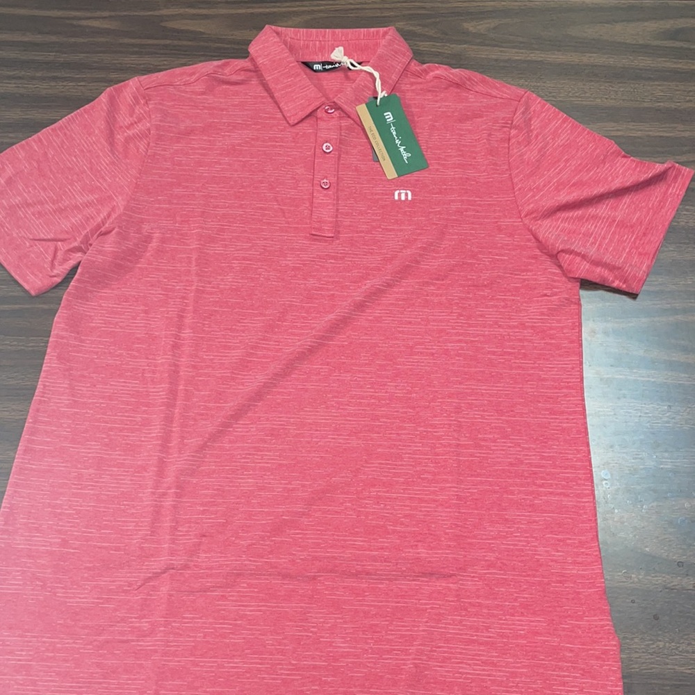 NWT Travis Mathew HEATER golf polo shirt red heather scooter travismathew NEW